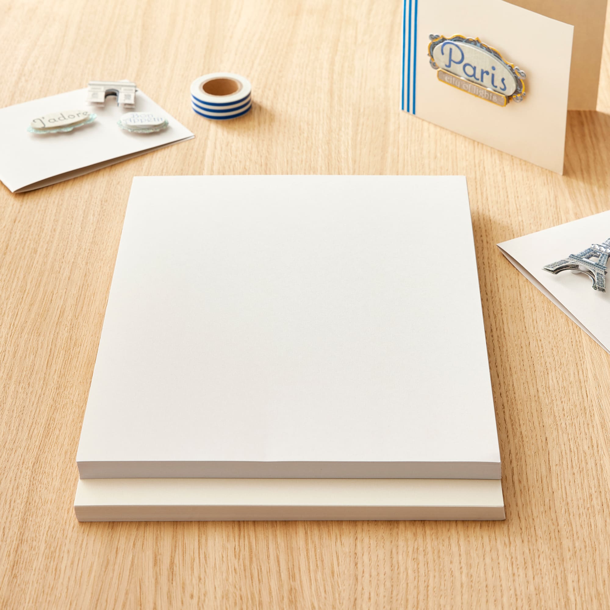 Shimmer Silver & Champagne 8.5" x 11" Cardstock Paper by Recollections®, 100 Sheets